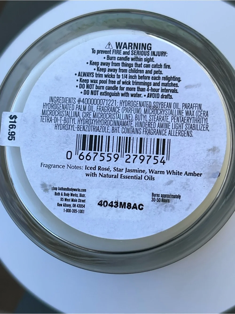 Bath & Body Works iced rosé
